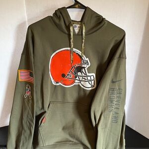 NFL Therma-Fit Olive Hoodie, Military Theme